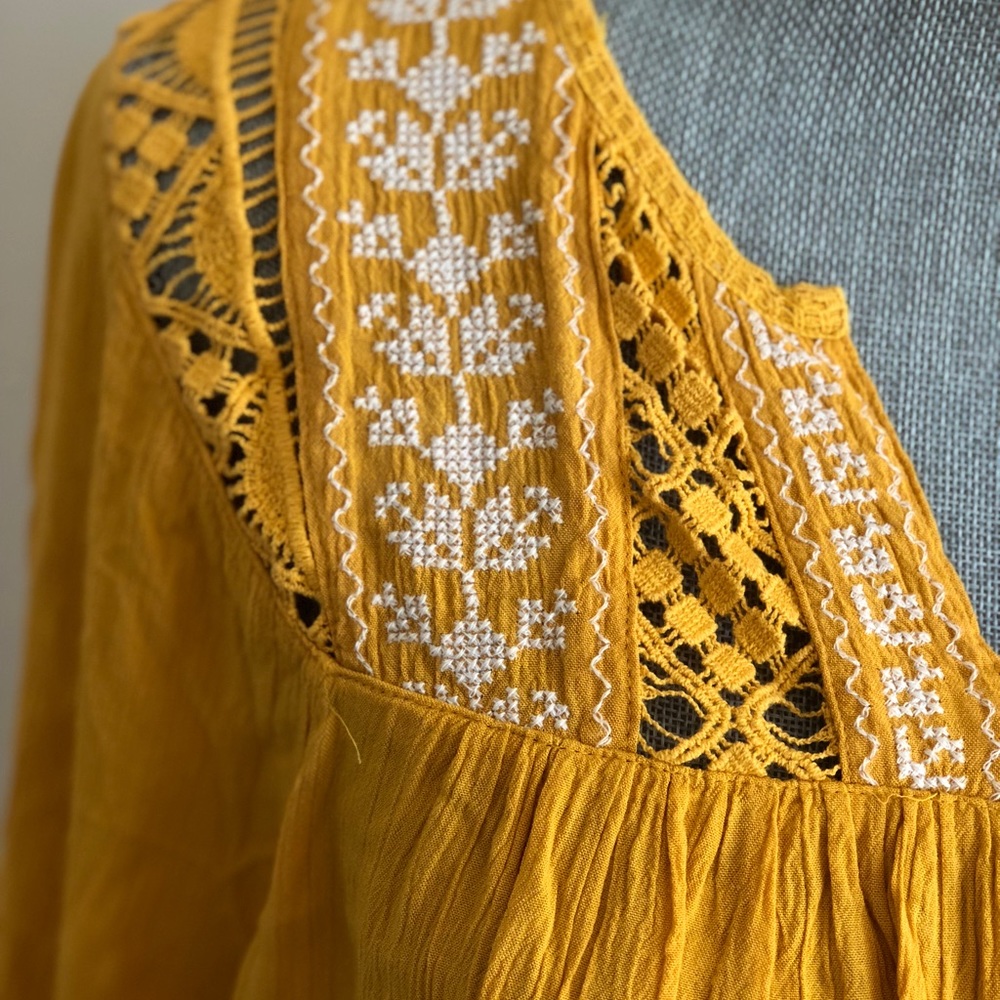 Boho chic long sleeves blouse